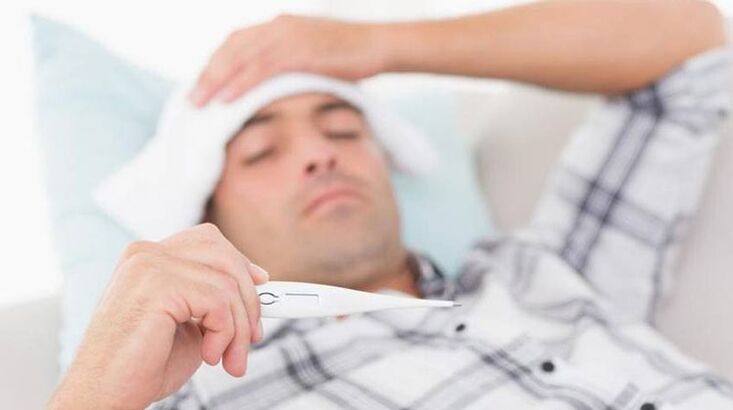 padidėjusi temperatūra sergant lėtiniu prostatitu